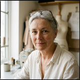Maddie, founder of Maddietanks, in her workshop