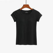 Maddie's built-in bra tee in Black