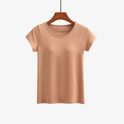 Maddie's built-in bra tee in Orange